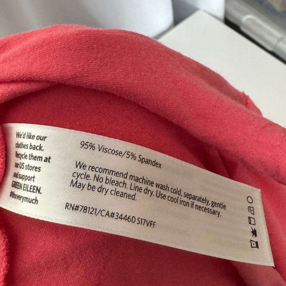 Eileen Fisher Pink Viscose Sleeveless Jersey Flare Dress Womens Medium‎ - Picture 7 of 10